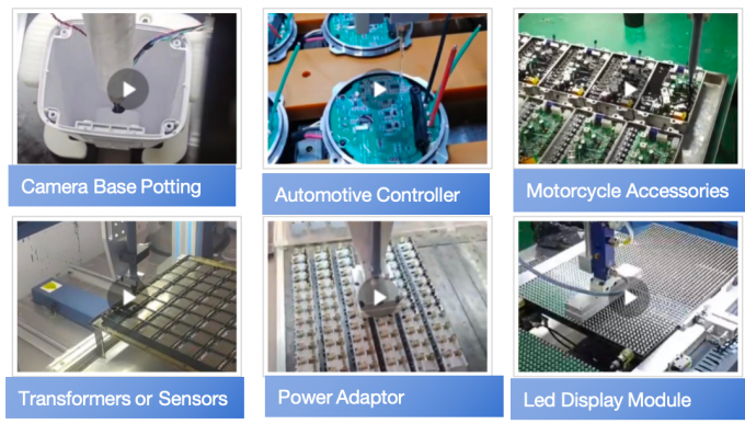 PU-Epoxisilikon-Zwei-Komponenten-Flüssigkleber-Viskosität-Automatische Klebe-Disponiermaschine 2